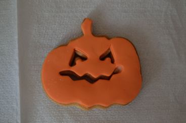 Galleta fondant de calabaza para Hallloween