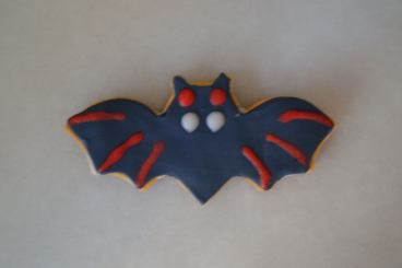 Galleta fondant de murciélago para Hallloween