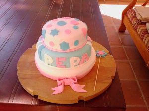 Tarta decorada con fondant