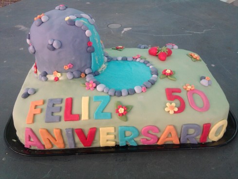 Tarta fondant de pradera y cascada Chiclana - Cádiz