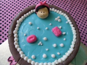 Tarta barril para niña