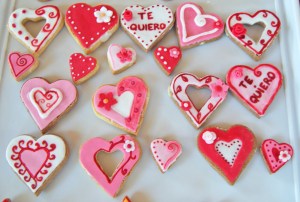 Galletas de corazones para San Valentín