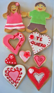 Galletas de fondant para San Valentín