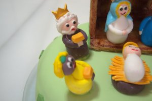 Tarta fondant de Portal de Belén para Sevilla