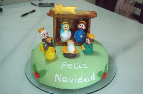 Tarta fondant de Portal de Belén Sevilla