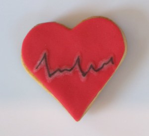 Galleta fondant de electrocardiograma