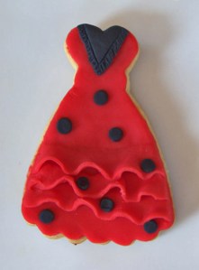 Galleta fondant vestido de gitana