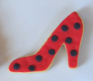 Galleta fondant zapato de flamenca