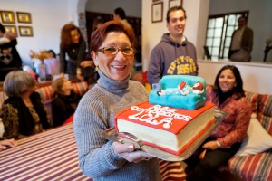 La homenajeada y la tarta La homenajeada y la tarta
