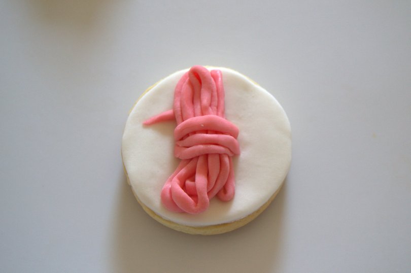 Galleta fondant de ovillo