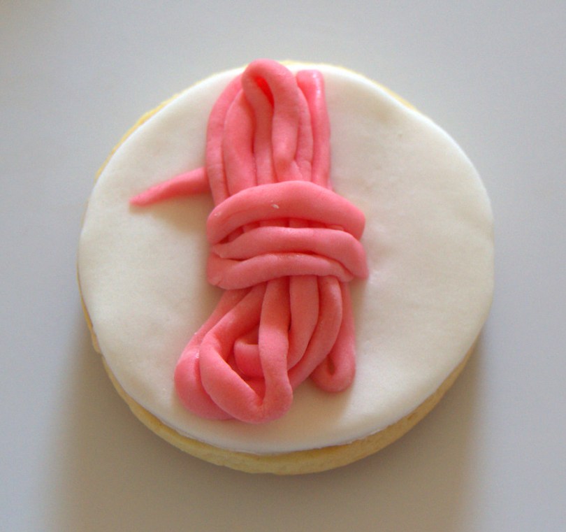 Galleta fondant de ovillo