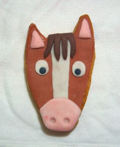 Galleta fondant de caballo