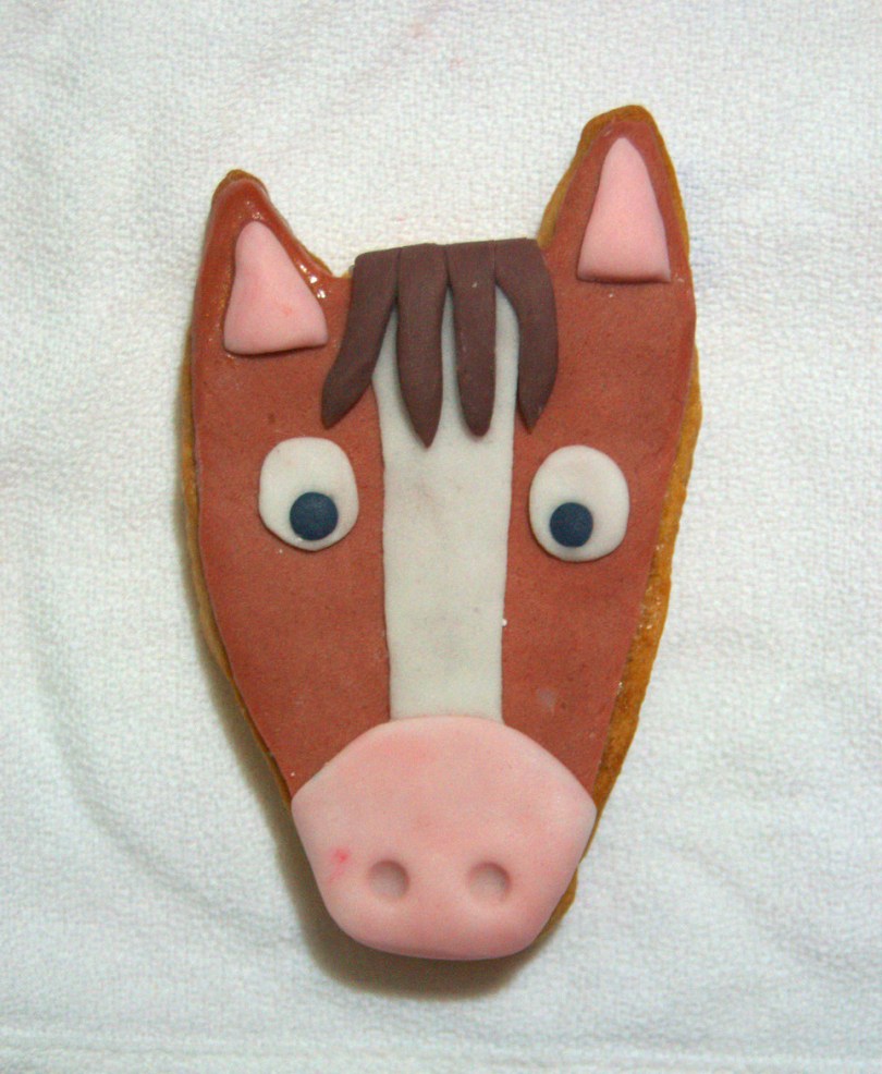 Galleta fondant de caballo