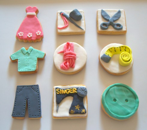 Galletas fondant de costura