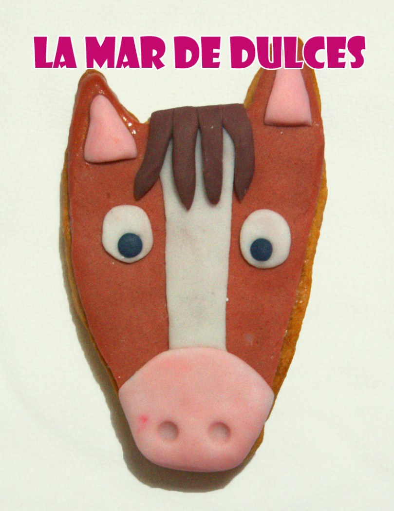 Galleta fondant de caballo
