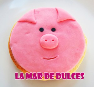 Galleta fondant de cerdito