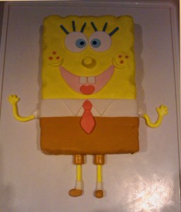Tarta fondant Bob Esponja