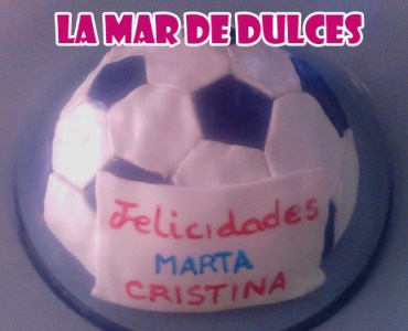 Tarta fondant de balón de fútbol Chiclana