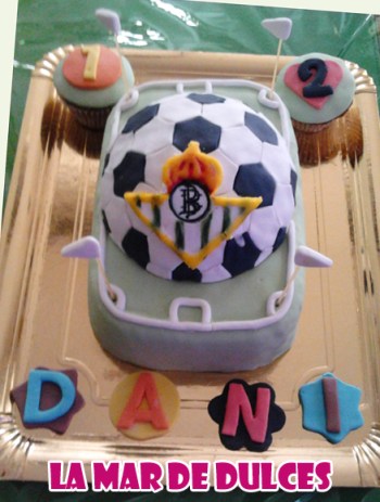 Tarta campo de fútbol - Betis Sevilla