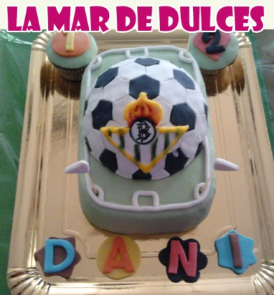 Tarta campo de fútbol - Betis Sevilla
