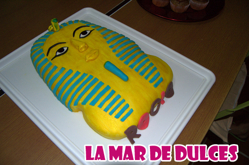 Tarta fondant de Tutankamon