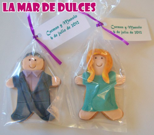 Galletas fondant de pareja para boda Chiclana