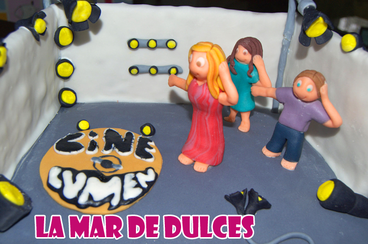 Tarta fondant de iluminación de plató de televisión Chiclana