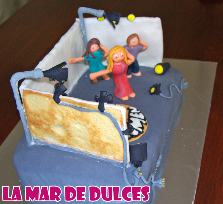 Tarta fondant de iluminación de plató de televisión Chiclana