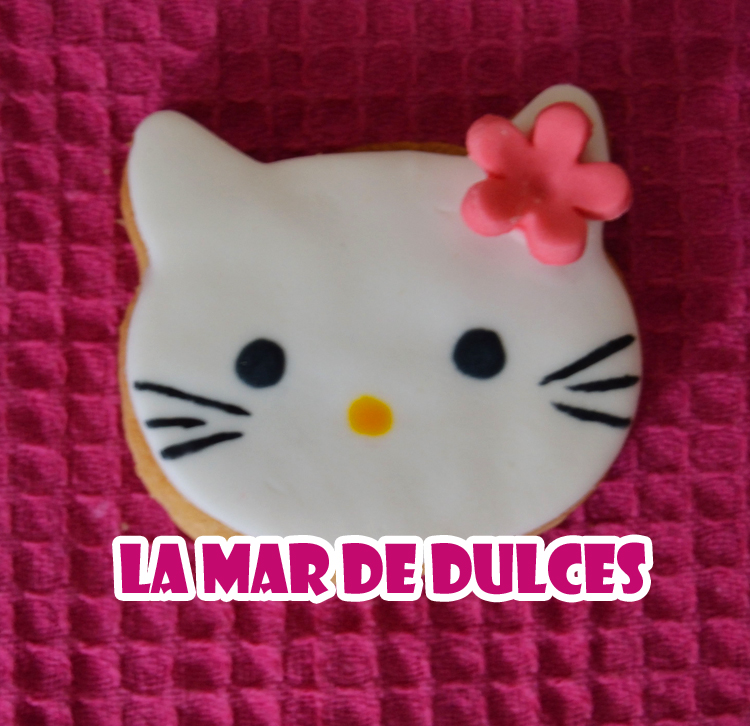 Galleta fondant de Hello Kitty