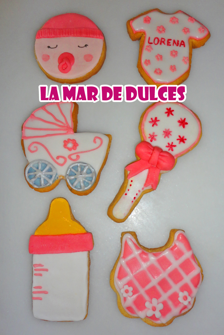 Galletas de fondant y glasa para bautizo en Paterna de Rivera Cádiz