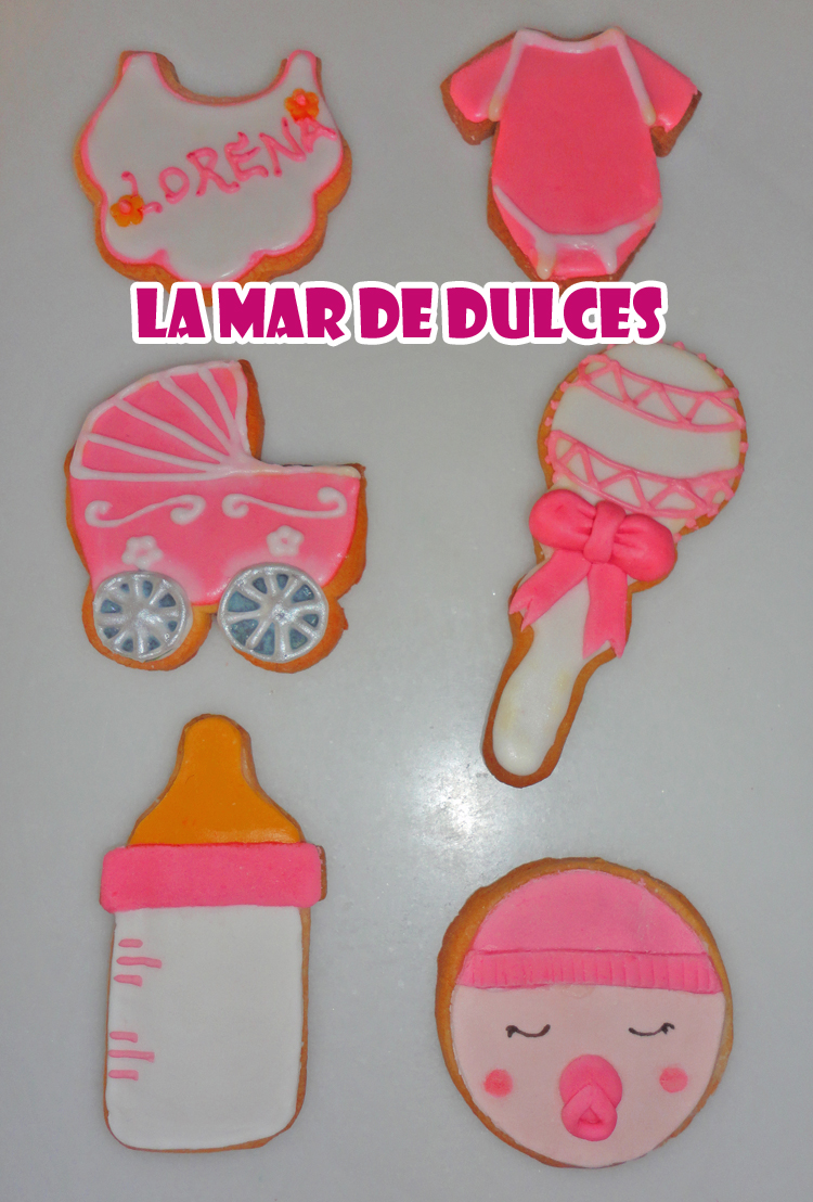 Galletas de fondant y glasa para bautizo en Paterna de Rivera Cádiz