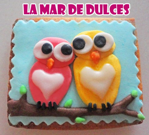 Galletas fondant de mochuelos para boda en Écija - Sevilla