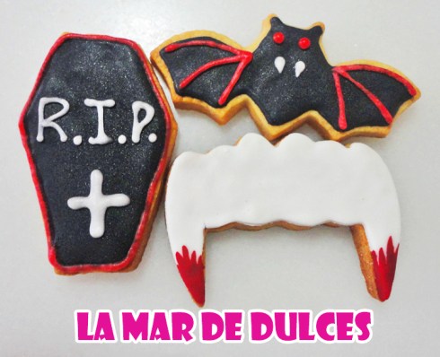 Galletas decoradas con glasa y fondant para Halloween