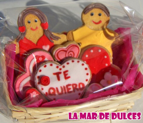 Galletas fondant para San Valentín