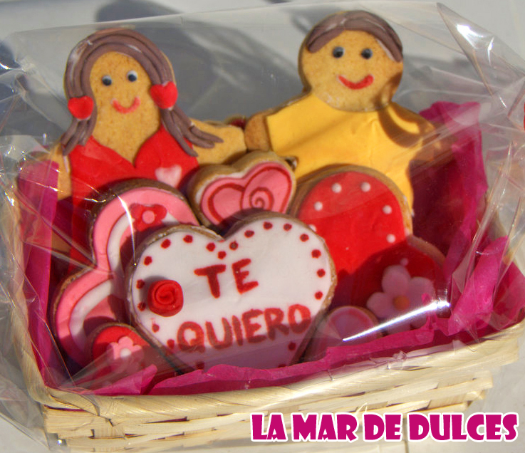Galletas decoradas para San Valentín