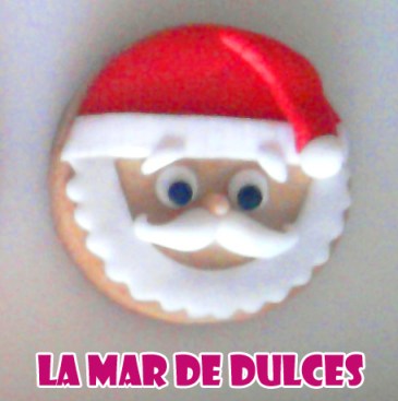 Galleta fondant de Papá Noel