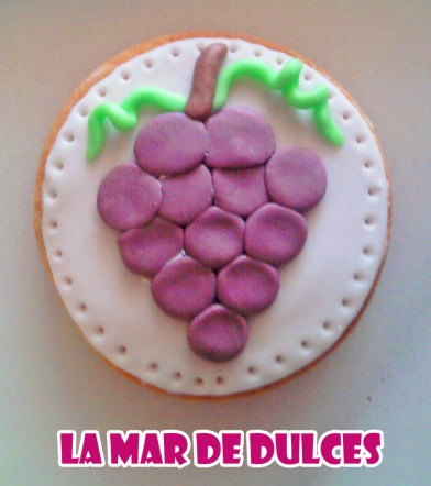 Galleta fondant de las uvas de la suerte