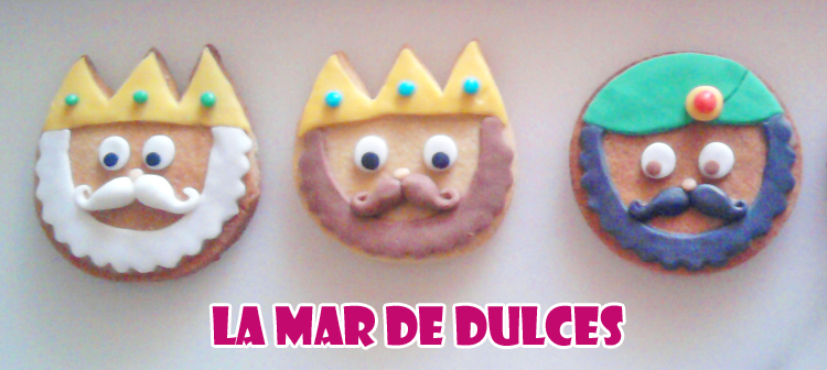 Galletas fondant de los Reyes Magos