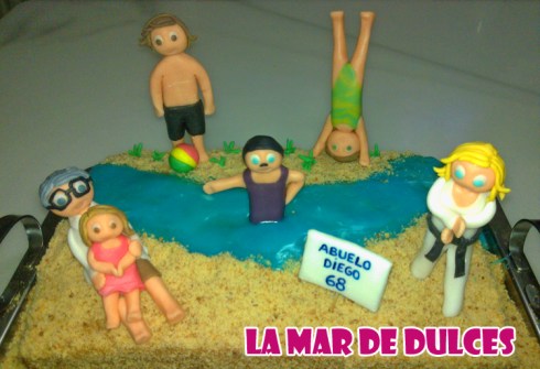 Tarta fondant de playa Sevilla