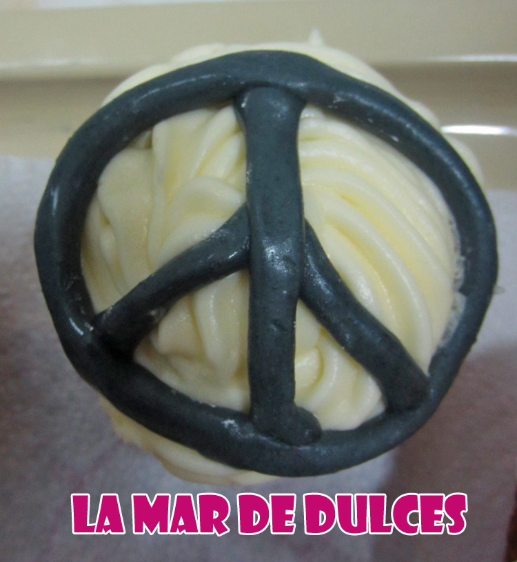 Cupcakes de chocolate blanco variados