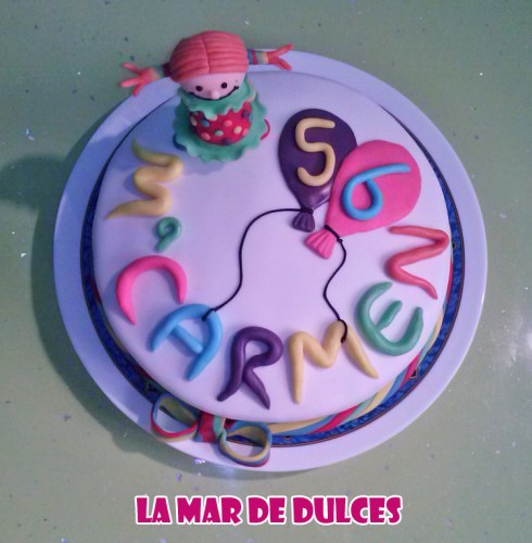 Tarta fondant de globos Sevilla