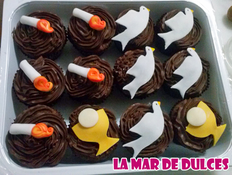 Cupcakes de comunión sin huevo, gluten ni lactosa Sevilla