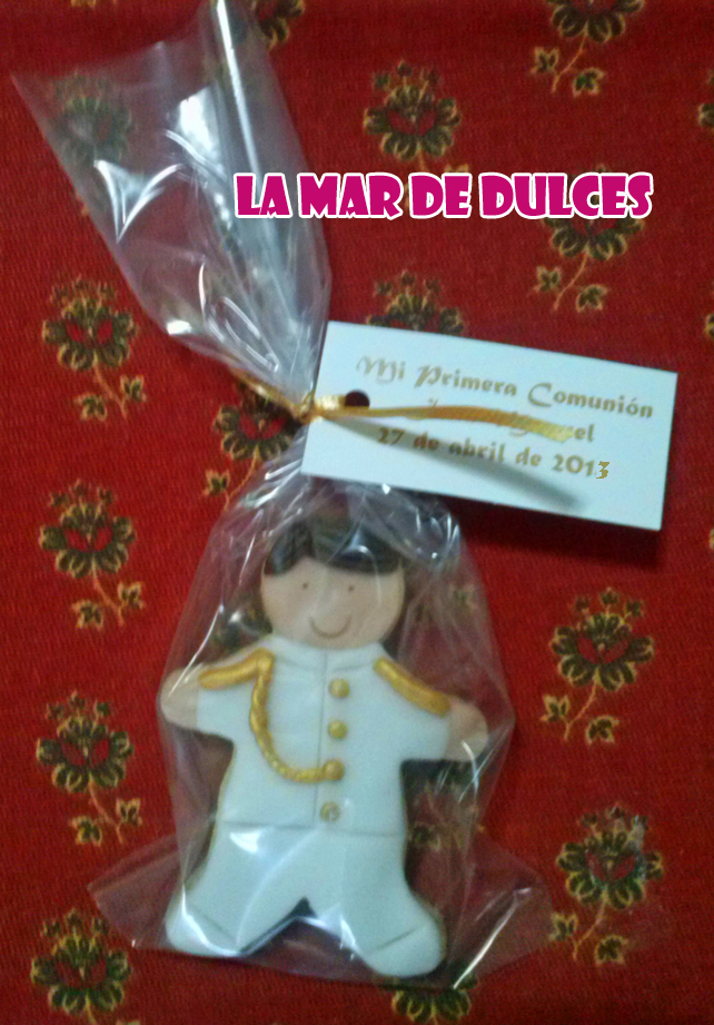 Galleta fondant Comunión niño almirante Sevilla