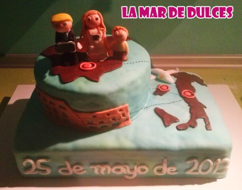 Tarta fondant para boda en Sevilla