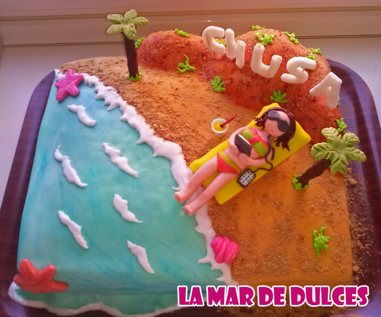 Tarta fondant de playa y montaña