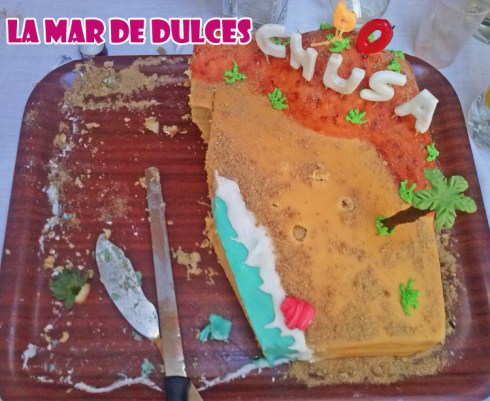 Tarta fondant de playa y montaña