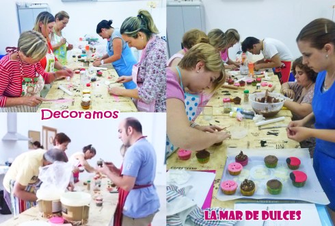 Decorando los cupcakes