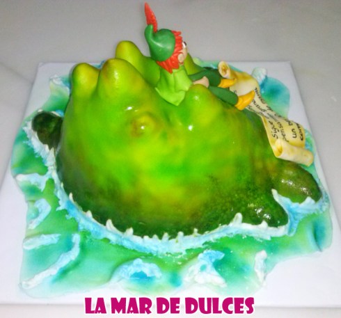 Tarta fondant de Peter Pan en la isla Sevilla