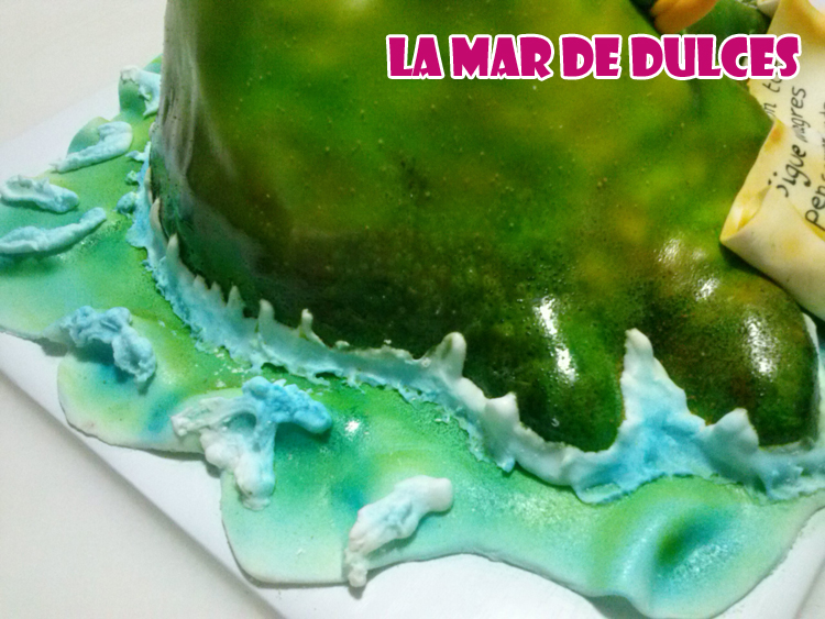 Tarta fondant de Peter Pan en la isla Sevilla