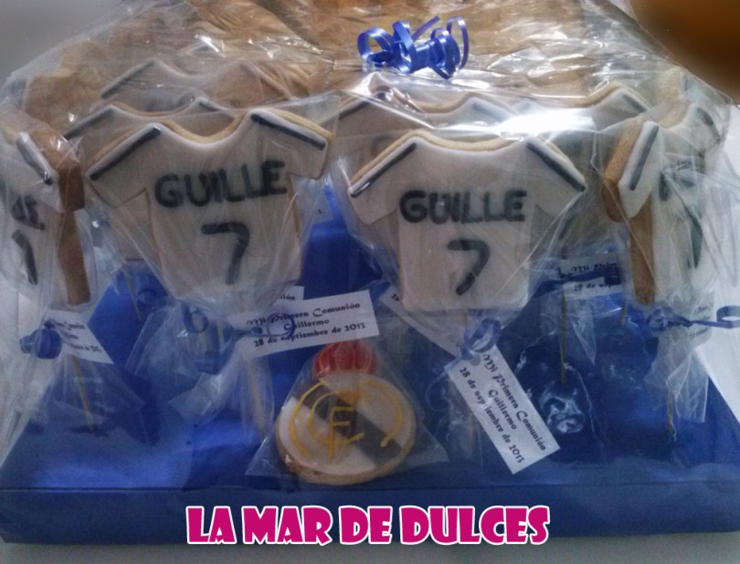 Galletas decoradas camiseta Real Madrid Sevilla